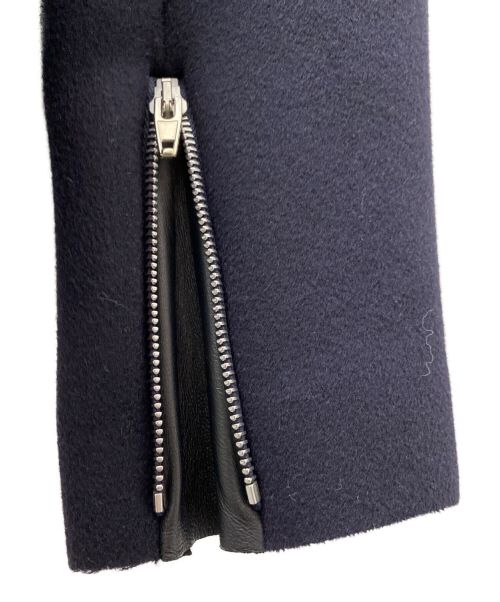 CELINE（セリーヌ）CELINE (セリーヌ) ウールカシミヤジップデザインプルオーバー ネイビー サイズ:36の古着・服飾アイテム