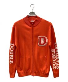 DOUBLE STANDARD CLOTHING（ダブルスタンダードクロージング）の古着「ジップアップニットジャケット」｜オレンジ