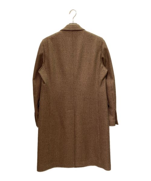 LARDINI（ラルディーニ）LARDINI (ラルディーニ) ウールシルクカシミヤソフトツイード3Bチェスターコート ブラウン サイズ:48 未使用品の古着・服飾アイテム
