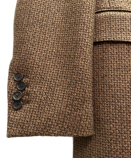 LARDINI（ラルディーニ）LARDINI (ラルディーニ) ウールシルクカシミヤソフトツイード3Bチェスターコート ブラウン サイズ:48 未使用品の古着・服飾アイテム