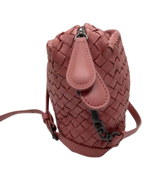 BOTTEGA VENETA（ボッテガベネタ）BOTTEGA VENETA (ボッテガベネタ) イントレチャートショルダーバッグ ピンクの古着・服飾アイテム