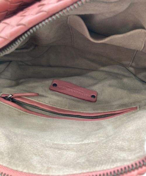 BOTTEGA VENETA（ボッテガベネタ）BOTTEGA VENETA (ボッテガベネタ) イントレチャートショルダーバッグ ピンクの古着・服飾アイテム
