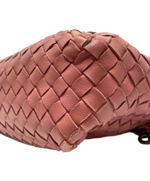 BOTTEGA VENETA（ボッテガベネタ）BOTTEGA VENETA (ボッテガベネタ) イントレチャートショルダーバッグ ピンクの古着・服飾アイテム