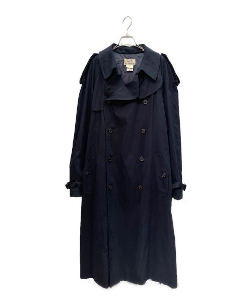 HERMES（エルメス）HERMES (エルメス) ダブル トレンチコート ネイビー サイズ:52の古着・服飾アイテム