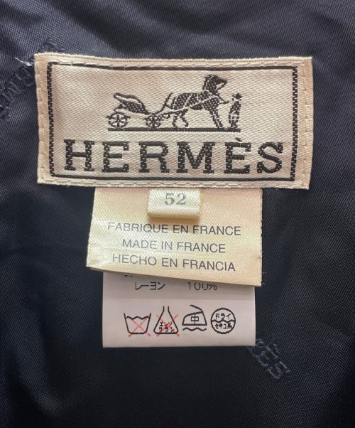 HERMES（エルメス）HERMES (エルメス) ダブル トレンチコート ネイビー サイズ:52の古着・服飾アイテム