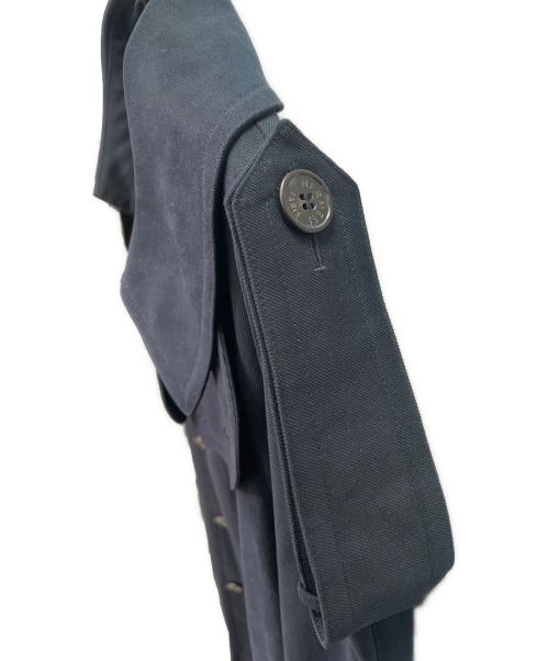 HERMES（エルメス）HERMES (エルメス) ダブル トレンチコート ネイビー サイズ:52の古着・服飾アイテム