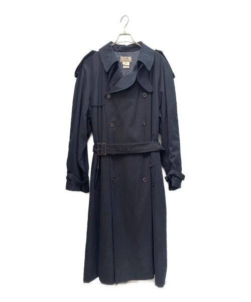 HERMES（エルメス）HERMES (エルメス) ダブル トレンチコート ネイビー サイズ:52の古着・服飾アイテム