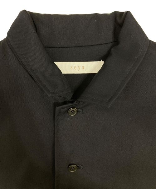 seya.（セヤ）seya. (セヤ) ウールギャバジンシャツジャケット ネイビー サイズ:Sの古着・服飾アイテム