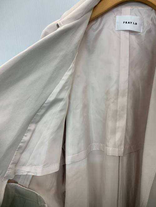 FRAY ID（フレイ アイディー）FRAY ID (フレイ アイディー) スプリングオーバーコート ピンクの古着・服飾アイテム
