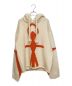 J.W.ANDERSON（ジェイダブリューアンダーソン）の古着「Anchor Logo Knit Hoodie（アンカーロゴニットフーディ）」｜アイボリー×オレンジ