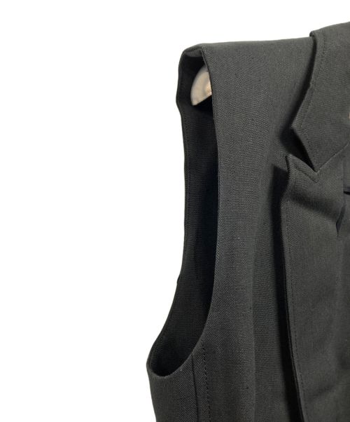 DES PRES（デ プレ）DES PRES (デ プレ) ヘビーオックスフォードリネン ベルテッドジレ ブラック サイズ:SIZE Freeの古着・服飾アイテム