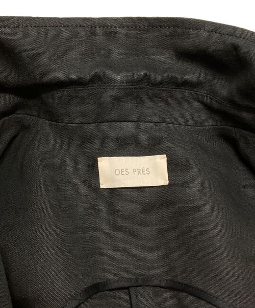 DES PRES（デ プレ）DES PRES (デ プレ) ヘビーオックスフォードリネン ベルテッドジレ ブラック サイズ:SIZE Freeの古着・服飾アイテム