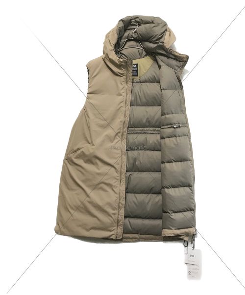 LOFT LABO（ロフトラボ）LOFT LABO (ロフトラボ) KAWADA FEATHER (カワダフェザー) フーデッドミドルレングスダウンベスト ベージュ サイズ:1の古着・服飾アイテム