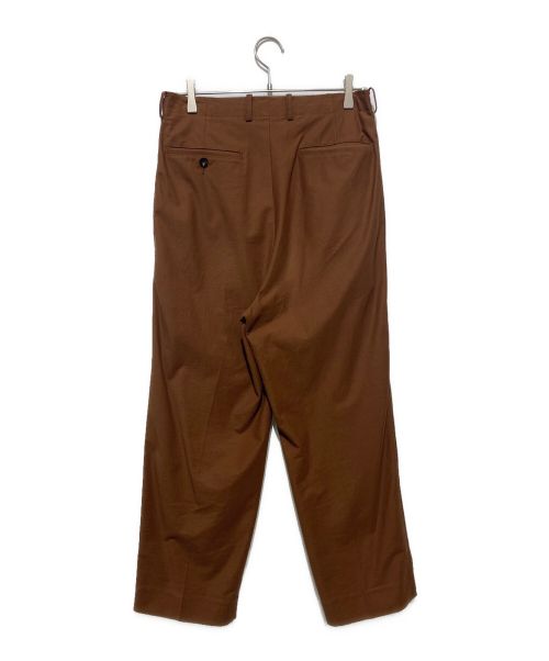 YOKE（ヨーク）YOKE (ヨーク) 1TUCK WIDE TROUSERS ブラウン サイズ:Sの古着・服飾アイテム