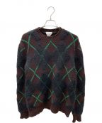 BOTTEGA VENETAボッテガベネタ）の古着「Wool Mohair Knit Sweater」｜ブラウン×グリーン