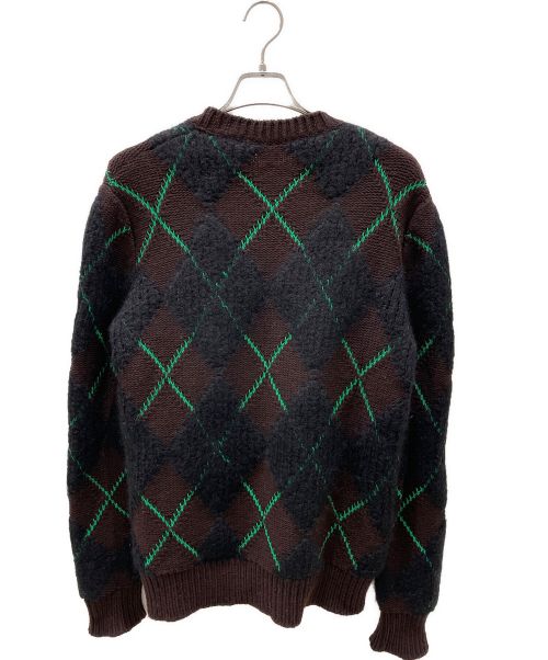 BOTTEGA VENETA（ボッテガベネタ）BOTTEGA VENETA (ボッテガベネタ) Wool Mohair Knit Sweater ブラウン×グリーン サイズ:xsの古着・服飾アイテム