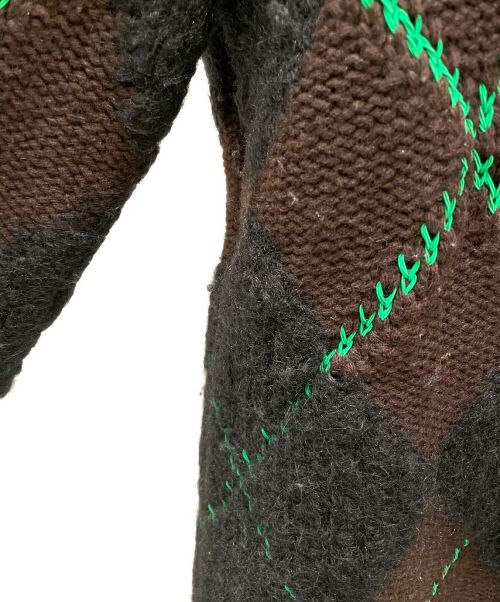 BOTTEGA VENETA（ボッテガベネタ）BOTTEGA VENETA (ボッテガベネタ) Wool Mohair Knit Sweater ブラウン×グリーン サイズ:xsの古着・服飾アイテム