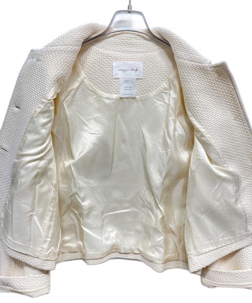 Missing you already（ミッシングユーオールレディ）Missing you already (ミッシングユーオールレディ) テーラードジャケット アイボリー サイズ:S-Mの古着・服飾アイテム