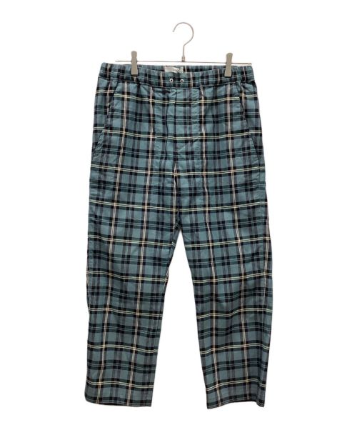 OAMC（オーエーエムシー）OAMC (オーエーエムシー) CHECK CROPPED DRAWCORD PANTS ブルー サイズ:Sの古着・服飾アイテム