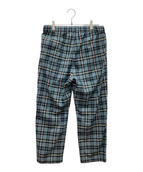 OAMC（オーエーエムシー）OAMC (オーエーエムシー) CHECK CROPPED DRAWCORD PANTS ブルー サイズ:Sの古着・服飾アイテム