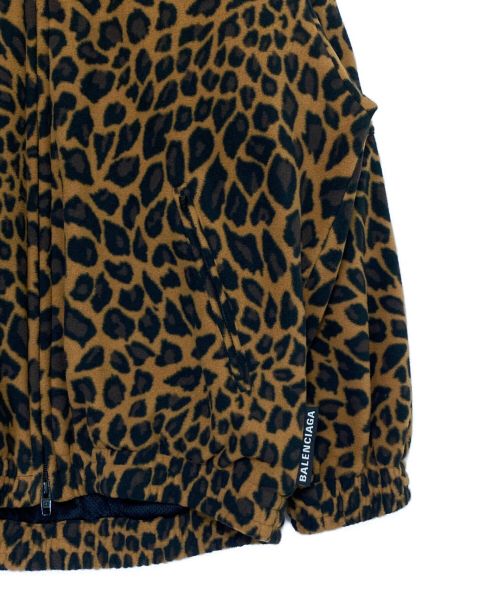 BALENCIAGA（バレンシアガ）BALENCIAGA (バレンシアガ) レオパードフリースジップアップジャケット ブラウン サイズ:34の古着・服飾アイテム