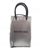 BALENCIAGAバレンシアガ）の古着「ショッピング フォンホルダーバッグ」｜シルバー