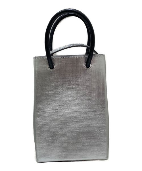 BALENCIAGA（バレンシアガ）BALENCIAGA (バレンシアガ) ショッピング フォンホルダーバッグ シルバーの古着・服飾アイテム