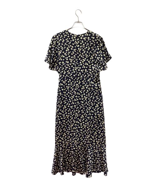 BALLSEY（ボールジィ）BALLSEY (ボールジィ) プティフラワープリント カシュクールワンピース ブラック サイズ:36の古着・服飾アイテム