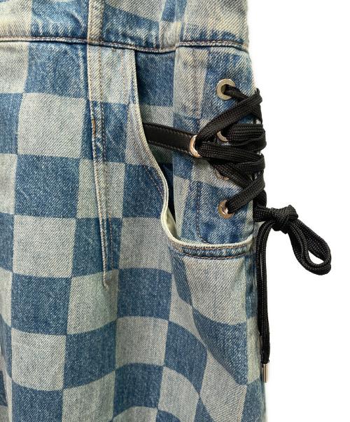 LOUIS VUITTON（ルイ ヴィトン）LOUIS VUITTON (ルイ ヴィトン) ダミエ ノースリーブワンピース インディゴ サイズ:42の古着・服飾アイテム