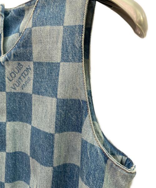 LOUIS VUITTON（ルイ ヴィトン）LOUIS VUITTON (ルイ ヴィトン) ダミエ ノースリーブワンピース インディゴ サイズ:42の古着・服飾アイテム