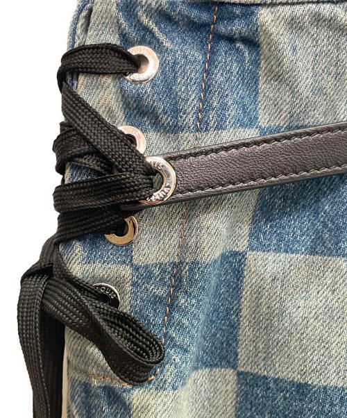 LOUIS VUITTON（ルイ ヴィトン）LOUIS VUITTON (ルイ ヴィトン) ダミエ ノースリーブワンピース インディゴ サイズ:42の古着・服飾アイテム