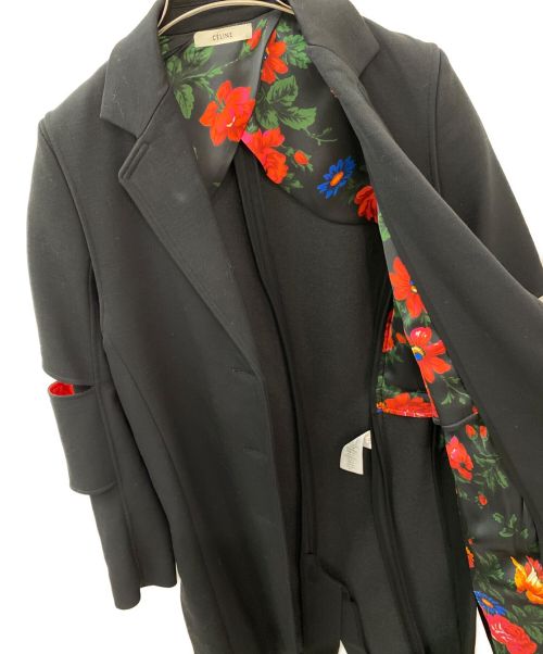 CELINE（セリーヌ）CELINE (セリーヌ) デザインコート ブラック サイズ:34の古着・服飾アイテム
