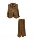 CHANELシャネル）の古着「Tweed Set Up（ツイードセットアップ）」｜ブラウン