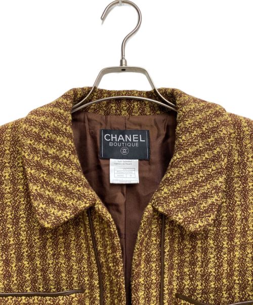 CHANEL（シャネル）CHANEL (シャネル) Tweed Set Up（ツイードセットアップ） ブラウン サイズ:38の古着・服飾アイテム