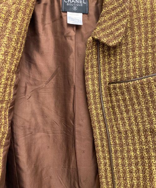 CHANEL（シャネル）CHANEL (シャネル) Tweed Set Up（ツイードセットアップ） ブラウン サイズ:38の古着・服飾アイテム