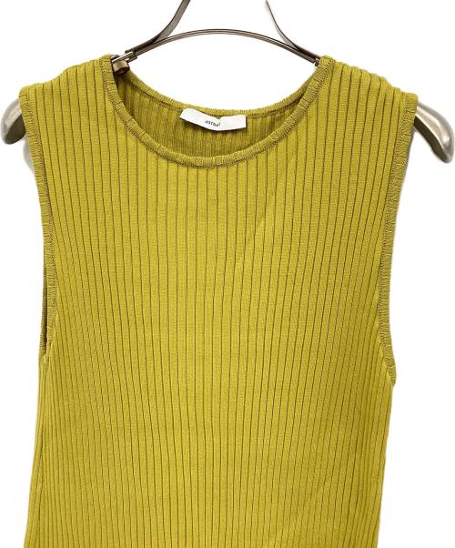 ASTRAET（アストラット）ASTRAET (アストラット) ノースリーブニットワンピース イエロー サイズ:表記なしの古着・服飾アイテム