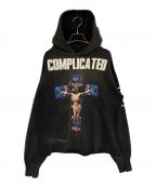 SAINT MICHAEL×kosuke kawamuraセントマイケル×コウスケ カワムラ）の古着「KK/HOODIE / COMPLICATED」｜ブラック