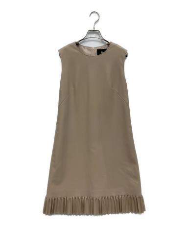 未使用♡ ルネ Rene ワンピース 34 バタフライ ジャガード ノースリーブ 中古・古着通販】Rene (ルネ) エコレザープリーツノースリーブ