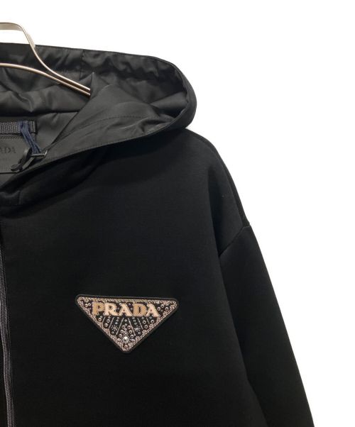 PRADA（プラダ）PRADA (プラダ) テクニカルファブリック Re-Nylonパーカー ブラック サイズ:M 未使用品の古着・服飾アイテム