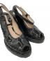 中古・古着 BOTTEGA VENETA (ボッテガベネタ) ウェッジソールサンダル ブラック サイズ:36：5000円