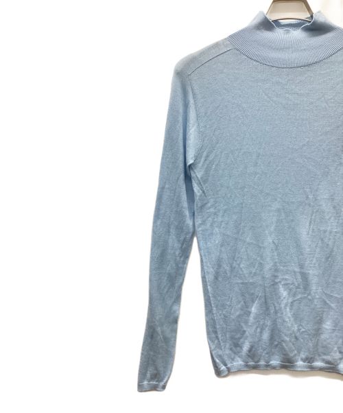 LOHEN（ローヘン）LOHEN (ローヘン) ホールガーメントシアーハイネックニット ブルー サイズ:freeの古着・服飾アイテム