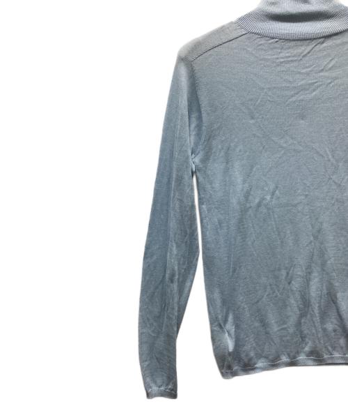 LOHEN（ローヘン）LOHEN (ローヘン) ホールガーメントシアーハイネックニット ブルー サイズ:freeの古着・服飾アイテム