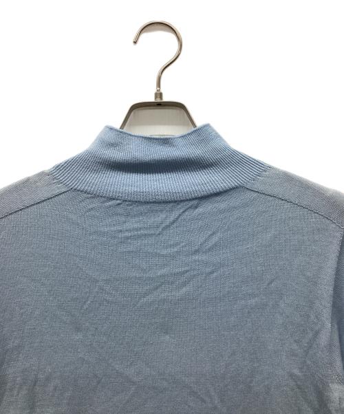 LOHEN（ローヘン）LOHEN (ローヘン) ホールガーメントシアーハイネックニット ブルー サイズ:freeの古着・服飾アイテム