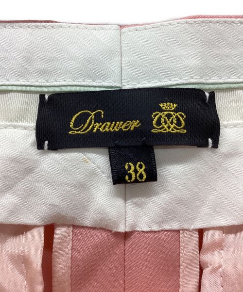 DRAWER（ドゥロワー）DRAWER (ドゥロワー) ウールギャバジンベーシックパンツ ピンク サイズ:38の古着・服飾アイテム