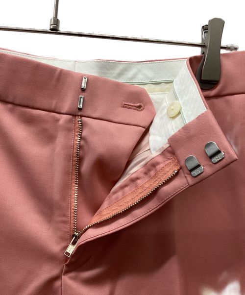 DRAWER（ドゥロワー）DRAWER (ドゥロワー) ウールギャバジンベーシックパンツ ピンク サイズ:38の古着・服飾アイテム
