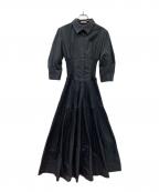 FRAY IDフレイ アイディー）の古着「ランダムプリーツシャツワンピース」｜ブラック