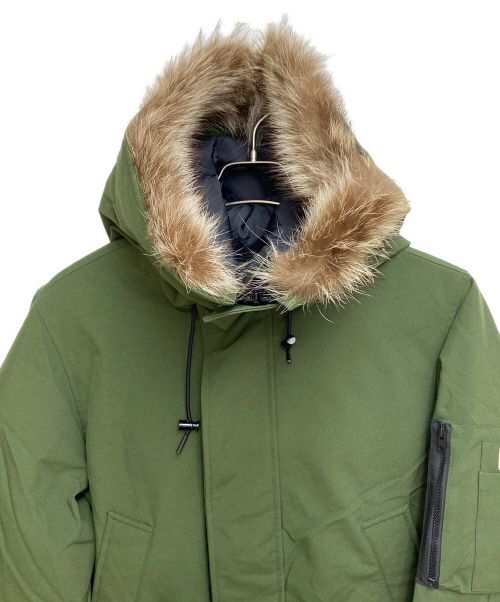 KENZO（ケンゾー）KENZO (ケンゾー) ラクーンファー付ダウンコート カーキ サイズ:Sの古着・服飾アイテム