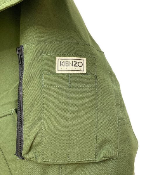 KENZO（ケンゾー）KENZO (ケンゾー) ラクーンファー付ダウンコート カーキ サイズ:Sの古着・服飾アイテム