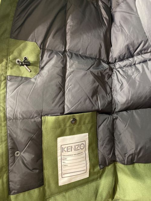 KENZO（ケンゾー）KENZO (ケンゾー) ラクーンファー付ダウンコート カーキ サイズ:Sの古着・服飾アイテム