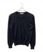 Crucianiクルチアーニ）の古着「シルクカシミヤVネックニット」｜ブラック